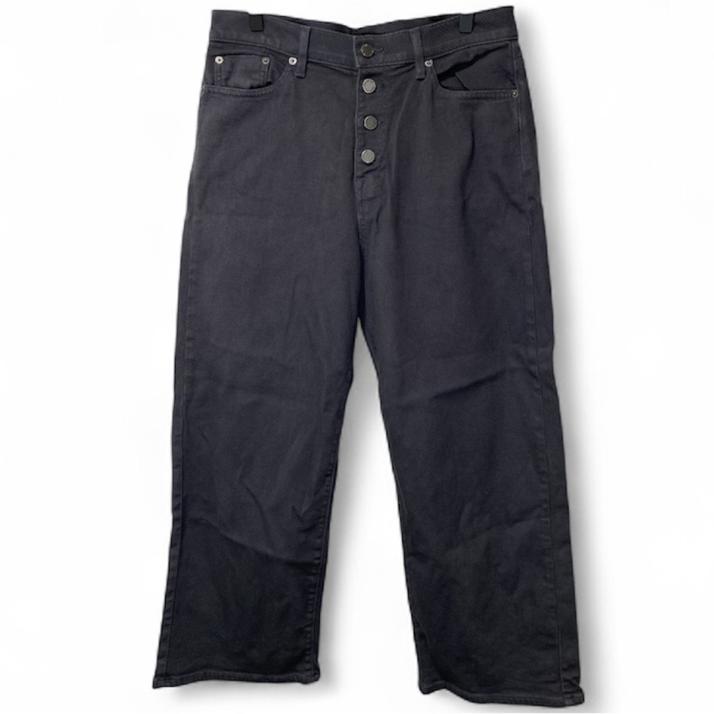 Anthropologie Modern American Savannah High Wide Jeans Charcoal Size 31